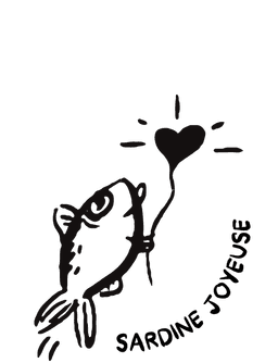 Sardine joyeuse Julie Bossard illustratrice et graphiste en Vendée passionnée par les poissons. 